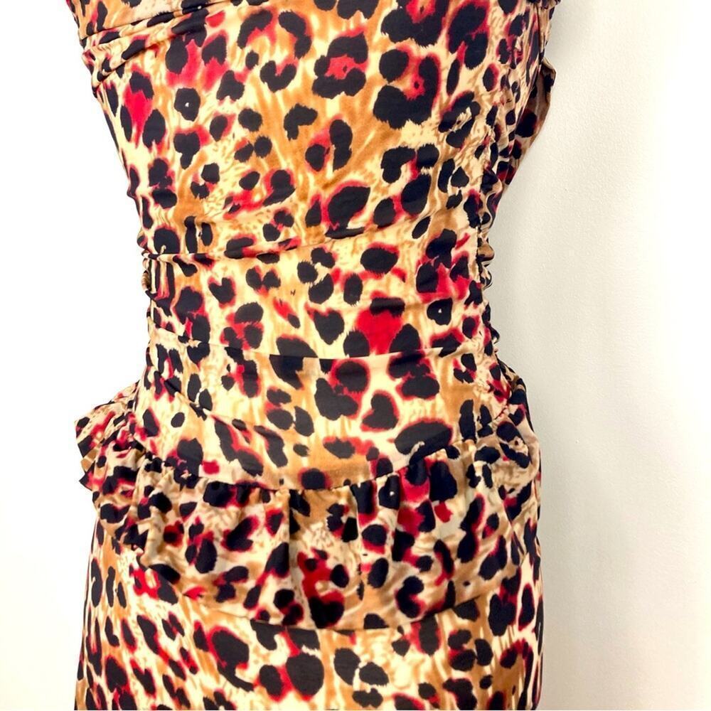 BALENCIAGA Animal Print Stretch Body Conturing Sleeveless Dress - Size 6 - Picture 7 of 11